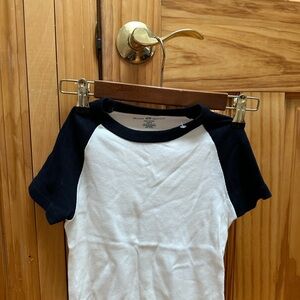 Brandy Melville Black and White Kids Tee